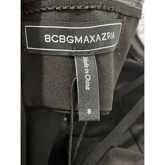 BCBG MaxAzria Sheer Tiered Ruffle Maxi Dress Gown Sz 8 NWT - Picture 11 of 11